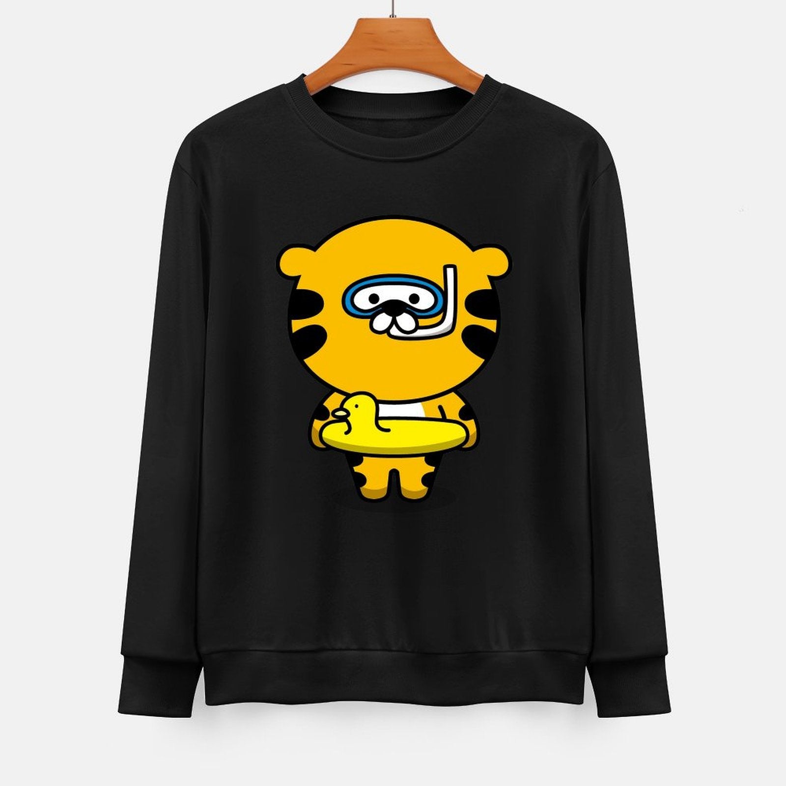 Front Patterned Long Sleeve TopStudio Smooth Feel